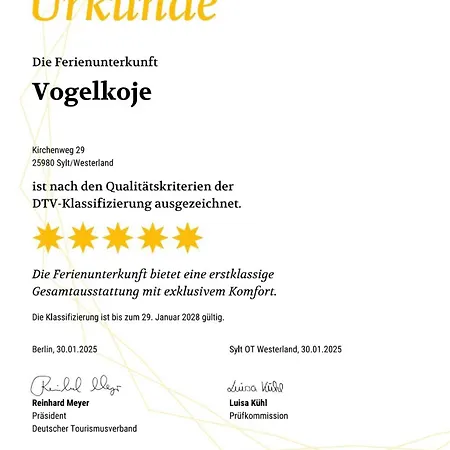 Vogelkoje Apartment Westerland